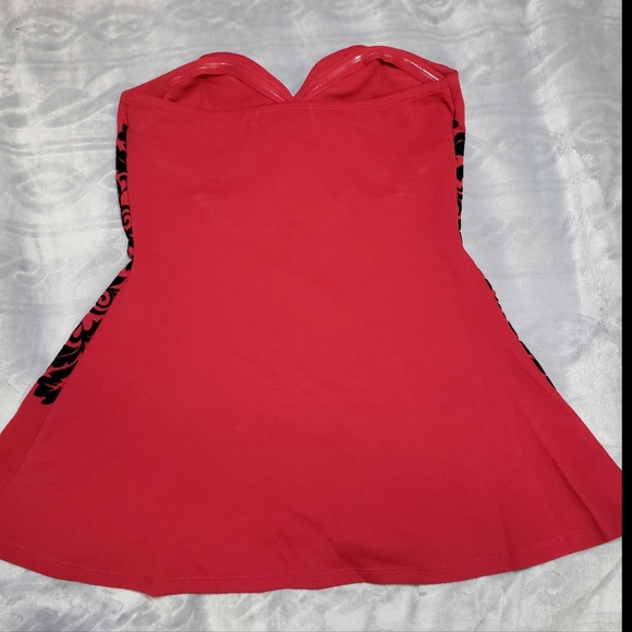 Material Girl size XS Peplum Tube Top NWOT - Picture 2 of 5